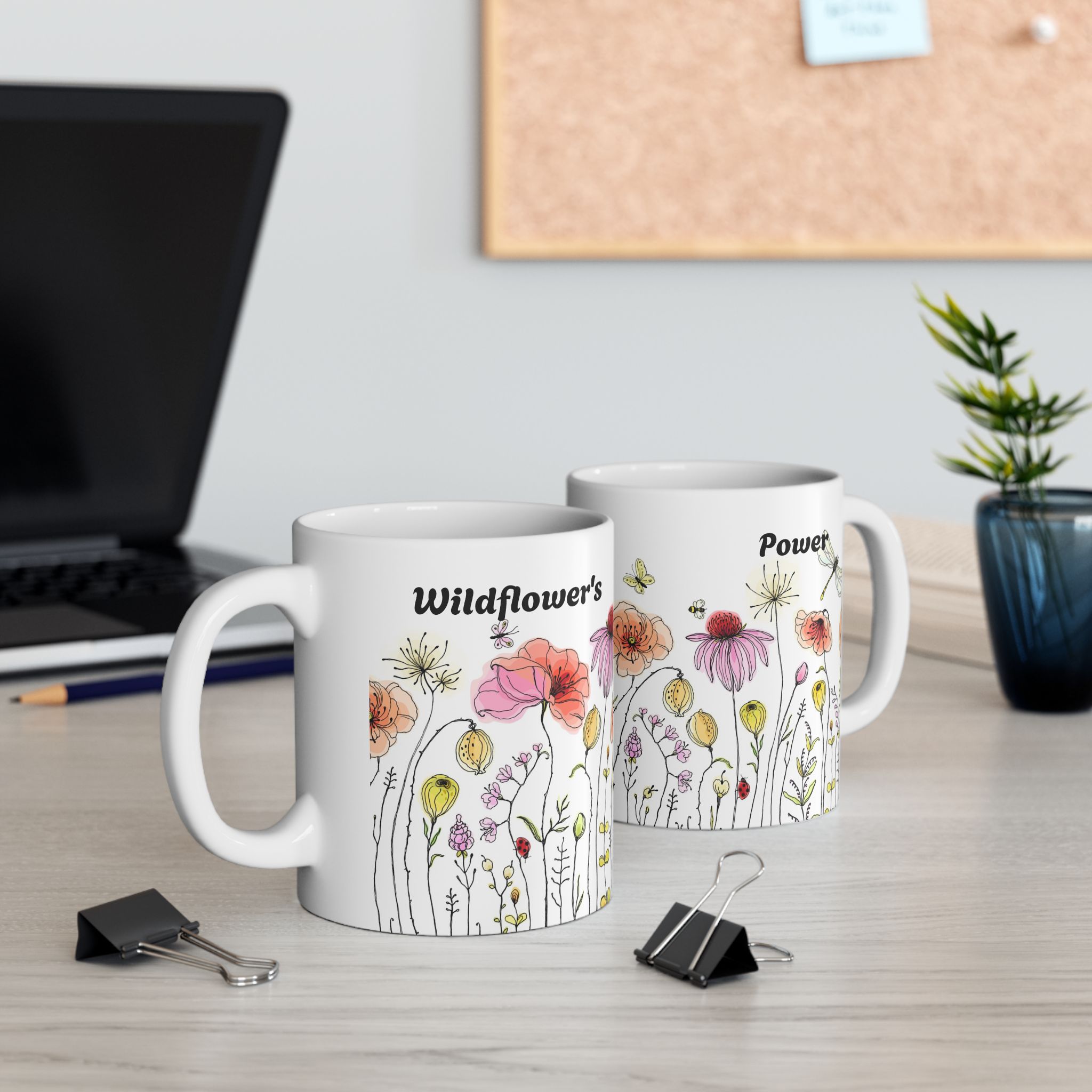 Wildflower's Power Ceramic Mug - Perfect Gift for Nature Lovers